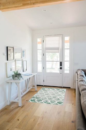 Lahome Moroccan Washable Bedroom Rug - 3 x 5 Rugs for Living Room Ultra-Thin Geometric Trellis Green Rug for Entryway Modern Non-Slip Small Carpet for Bathroom Laundry Kitchen Office,3'x 5' in White Scandinavian Entryway