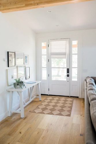 nuLOOM Abi Checkered Easy-Jute Machine Washable Accent Rug, 3x5, Natural in White Scandinavian Entryway