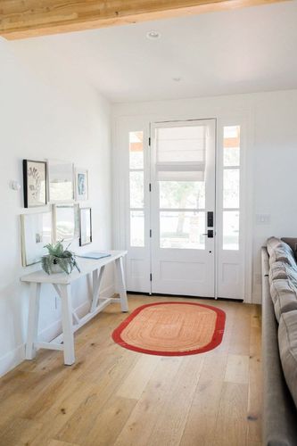 Chouhan Rugs Natural Jute Red Bordered Rug Bohemian Rug Decor Rug Handwoven Rug Custom Rug Decorative Rug in White Scandinavian Entryway