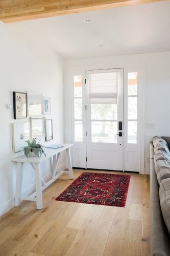 SAFAVIEH Vintage Hamadan Collection Accent Rug - 2'7" x 5', Red & Multi, Oriental Persian Design, Non-Shedding & Easy Care, Ideal for High Traffic Areas in Entryway, Living Room, Bedroom (VTH211A) in White Scandinavian Entryway