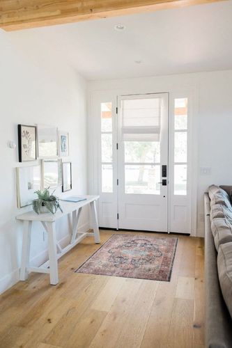 Adiva Rugs Machine Washable Area Rug with Non Slip Backing for Living Room, Bedroom, Bathroom, Kitchen, Printed Vintage Home Decor, Floor Decoration Carpet Mat (Terra, 3' x 5') in White Scandinavian Entryway