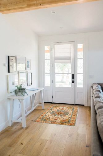 Boho Area Rug, 3' x 5' Machine Washable Rugs for Entryway Faux Wool Large Rugs Distressed Throw Rug Non-Slip Floor Carpet for Indoor Bedroom Kitchen Living Room in White Scandinavian Entryway