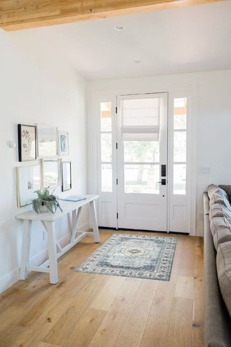 ROYHOME 3x5 Bedroom Area Rug Stain Resistant Indoor Small Throw Carpet Vintage Low Pile Area Rug Area Rug for Living Room Kitchen Dining Room, 3' x 5' Blue in White Scandinavian Entryway