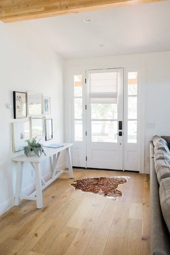 Huichenxing2021FURSTORE Faux Fur Deer Hide Rug, Animal Deer Skin Cowhide Area Rug Animals Mat Non-Slip Deer Rug for Home Living Room Bedroom 35.4x41.3inch in White Scandinavian Entryway