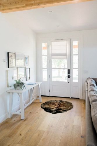 Premium Quality Faux Fur Beaver Skin Rug - Grizzly Bear - Buffalo Hide - Throw Rug - Shag - Sheepskin - Area Rug - Accent Rug,Toss Carpet (3'x4', Brown) in White Scandinavian Entryway