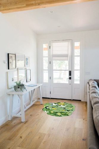 ZYFAB 3D Stereo Moss Rug for Living Room Soft Non Slip Green Moss Carpet Bedroom Bedside Floor Mat Modern Doormat Shaggy Rugs Home Decor,A,100 * 106CM in White Scandinavian Entryway