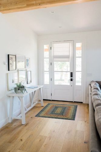 Maples Rugs Marion Braid Kitchen Rugs Non Skid Accent Area Carpet [Made in USA], Multi, 2'6" x 3'10" in White Scandinavian Entryway