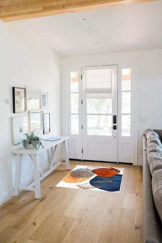 Creative Blue Orange Red Bohemian Style Area Rug, Century Modern Geometric Abstract Art Indoor Non-Slip Kids Rugs, with Anti-Slip Easy Clean Carpet for Living Room Dining Room Home Office-3' x 4' in White Scandinavian Entryway