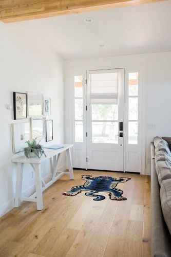 5x3.3ft Tibetan Tiger Area Rug Tufted High Pile XLarge Indoor Machine Washable Carpet with Nonslip TPR Backing - Bedroom, Bathroom, Living & Dining Room Home Décor in White Scandinavian Entryway