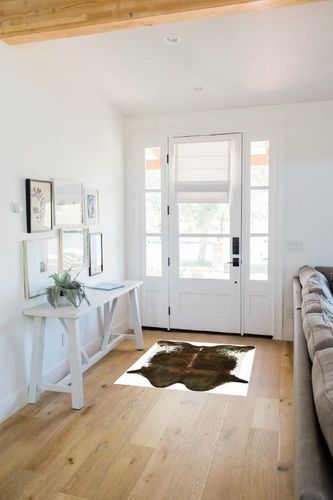 BENRON Cow Hide Rug 3x4ft Area Rug Ultra-Thin Cowhide Rug Skid Proof Cow Print Rugs for Bedroom Carpets Table Topper Wall Decor Cute Animal Rug Western Industry Style,Olive Green in White Scandinavian Entryway