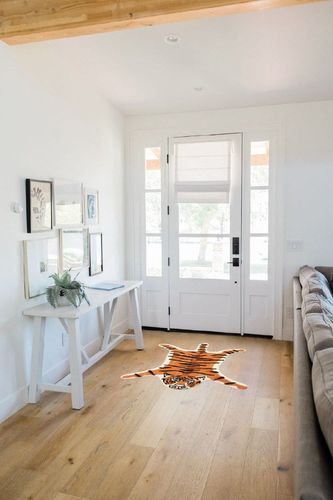 LIVEBOX Kids Bedroom Rug Tiger Area Rug 36’’x45.5’’ Personalized Soft Playroom Rug Plush Non-Slip Childrens Machine Washable Rugs for Living Room Classroom Nursery Decor (Orange) in White Scandinavian Entryway