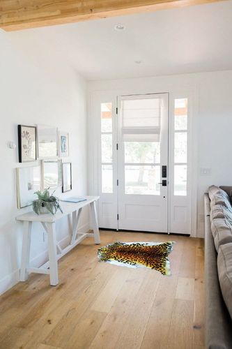 Gracefur Area Rug Tiger and Leopard Skin Printed Decor Rugs Super Soft Real Australia Sheepskin Carpet for Living Room, Bed Room, Sofa and so on 1 pelt (Leopard) in White Scandinavian Entryway