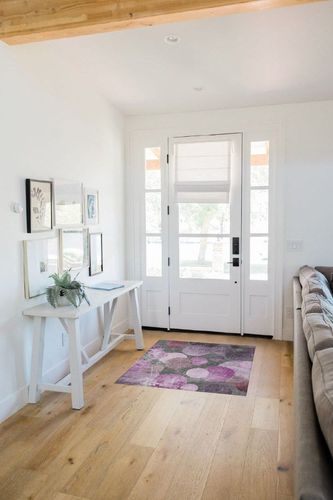 Addison Rugs Chantille ACN556 Red 2'6" x 3'10 Indoor Outdoor Area Rug, Stain Resistant, Machine Washable, Non Shedding, Bedroom, Living Room, Dining Room, Kitchen Rug in White Scandinavian Entryway