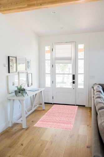 nuLOOM Moroccan Blythe Runner Rug, 2' 6" x 6', Pink in White Scandinavian Entryway