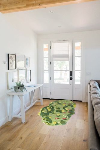 AHAFONE Moss Rug 3D Stereo for Living Room Mountains River Flowers Grass Moss Rug for Bedroom Aesthetic Décor Anti-Slip Modern Rugs in White Scandinavian Entryway