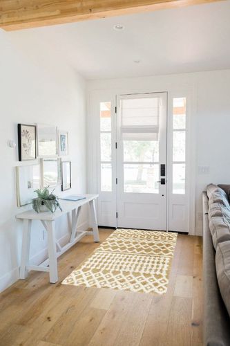 Vernon Area Rug Foundstone Rug Size: Runner 2'7" x 7'3" in White Scandinavian Entryway