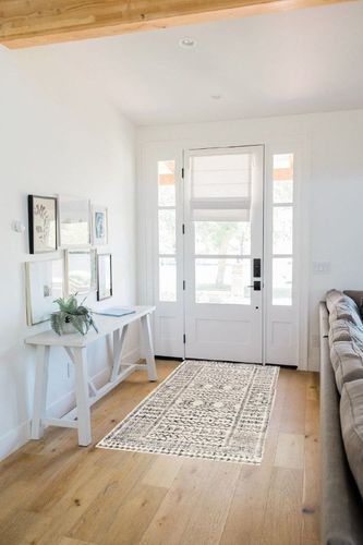 Greig Bohemian Moroccan Farmhouse Hallway Entryway Kitchen Runner Rug - Neutral Boho Long Carpet - Bordered - Off White, Black, Grey, Beige - 2'7" x 7'3" in White Scandinavian Entryway