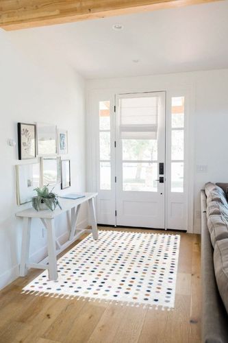 Filson Polka Dots Beige Area Rug Mack & Milo Rug Size: Rectangle 4' x 6' in White Scandinavian Entryway