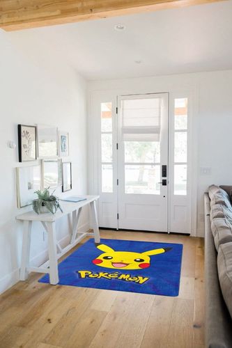 Northwest Pokemon Burst Pika Silk Touch Throw Blanket, 46" x, 60" in White Scandinavian Entryway