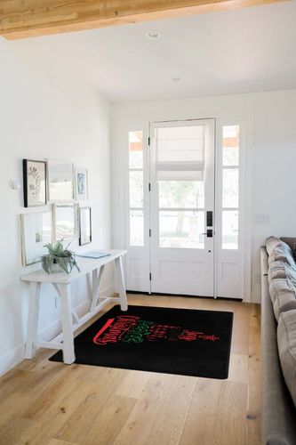 LIICHEES Joy Hope Love Peace Christmas Area Rug 63x48in Washable Rugs for Living Room Bedroom Large Rug Indoor Decorative Carpet Yoga Mat in White Scandinavian Entryway