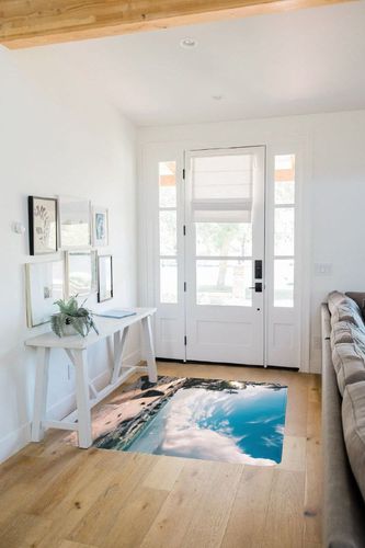 Custom Personalized Rug Add Your Photo Text Logo Non-Slip Washable Carpet Bape Rug for Home Decoration Bedroom Kitchen Living Room (20 x 31.5 in) in White Scandinavian Entryway