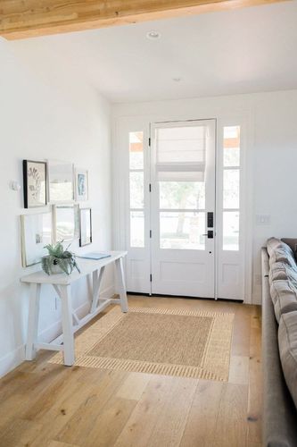 nuLOOM Asha Simple Border Indoor/Outdoor Area Rug, 3' 6" x 5', Light Brown in White Scandinavian Entryway