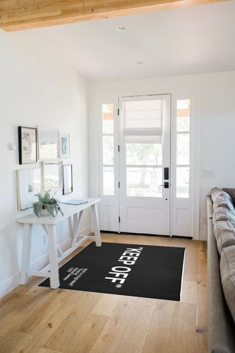 Keep Off Rugs Black Modern 3D Printed Large Area Rug Christmas for Bedroom Livingroom Playroom Diningroom Home Decor Carpet Non-Slip Mat 4'x 5.2' in White Scandinavian Entryway