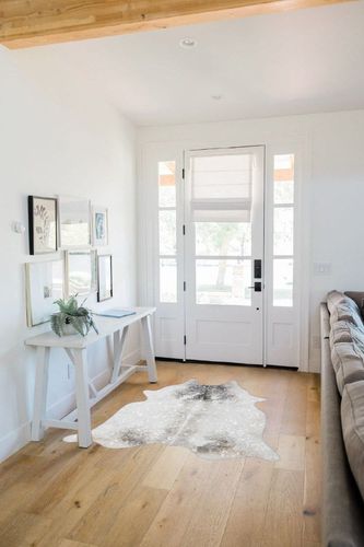 Loloi II Odessa Collection ODE-02 Silver/Grey 3'-10" x 5' Accent Rug in White Scandinavian Entryway