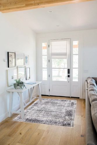 Bloom Rugs 4x6 Rug - Ivory/Charcoal Traditional Geometric Area Rug for Living ... in White Scandinavian Entryway