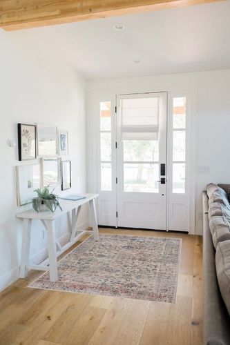 Bloom Rugs Floral Cream Multicolor Area Rug - Vintage Boho 4x6 Rug for Entryways (4' x 6') in White Scandinavian Entryway