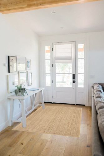 NuLOOM Elijah Farmhouse Seagrass Area Rug, 4' x 6', Beige in White Scandinavian Entryway
