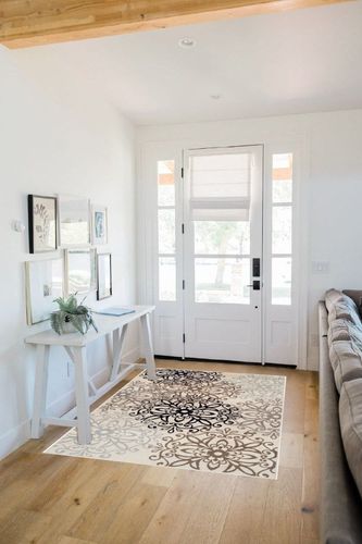 SUPERIOR Area Rugs for Bedroom, Farmhouse, Kitchen, Entryway, Laundry Room | Living Room Decor | Leigh Collection, 4' x 6', Multi-Colord in White Scandinavian Entryway