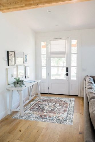 Zacoo Washable Rug Boho Rugs for Living Room Bedroom Decor Oriental Rug Soft Non Slip 4x6 Floor Mats Indoor Nursery Throw Carpet for Apartment Dining Room Rug, Brown in White Scandinavian Entryway