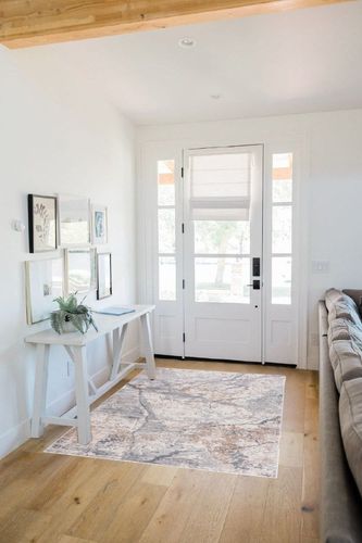 Safavieh Eternal Collection Accent Rug - 4' x 6', Grey & Beige, Modern Abstract Design, Non-Shedding & Easy Care, Ideal for High Traffic Areas in Entryway, Living Room, Bedroom (ETL230J) in White Scandinavian Entryway