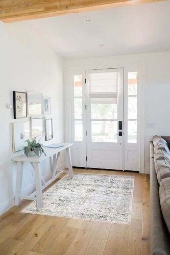 Bloom Rugs Caria Washable Non-Slip 4x6 Rug - Ivory/Gray/Caramel Traditional Area Rug for Living Room, Bedroom, Dining Room, and Kitchen - Exact Size: 4' x 6' in White Scandinavian Entryway