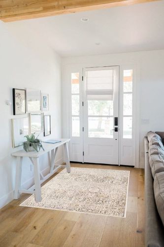 Mark&Day Area Rugs, 4x6 Geelbroek Traditional Tan/Ivory Area Rug, Beige Grey Black Carpet for Living Room, Bedroom or Kitchen (4'3" x 5'7") in White Scandinavian Entryway