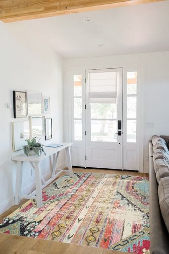 ‎Multi ‎Shabby Chic  ‎Living Room, Bedroom, Playroom, Dining Room, Nursery Room ‎Area Rug in White Scandinavian Entryway
