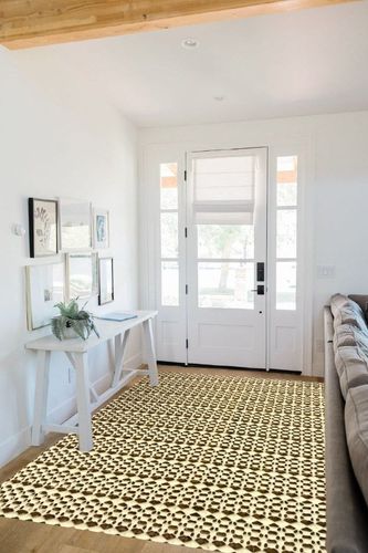 Superior Area Rug Pad, Non-Slip, Non-Skid, Floor Protector, Table Runner, Hardwood and Tile Floors Padding, Washable, Place Mats, Gripper Mat, Slide Stoppers, Rubber Rug Grip, 5' x 8', Cream in White Scandinavian Entryway