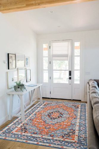 IMINROME Persian Rugs for Living Room, Vintage Rugs for Bedroom, Home, Office, Oriental Rug, 5 x 8 in White Scandinavian Entryway