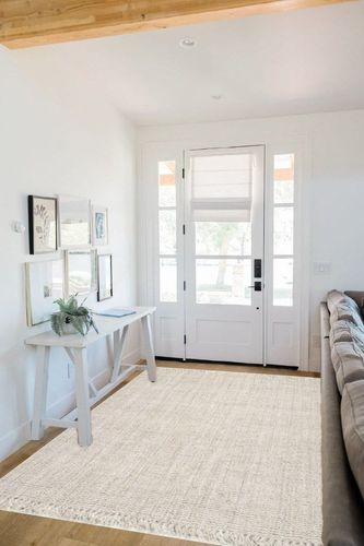 nuLOOM Daniela Farmhouse Chunky Jute Area Rug, 5' x 7' 6", Off-white in White Scandinavian Entryway