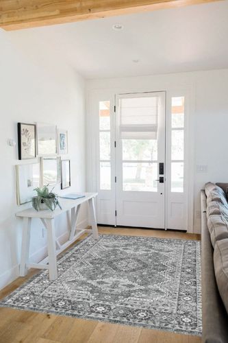 Rugland 5x7 Area Rugs in White Scandinavian Entryway