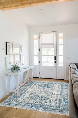 Artistic Weavers Desta Vintage Oriental Area Rug, 5'3" x 7'3", Blue/White in White Scandinavian Entryway