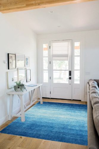 Wonnitar Modern Ombre Washable 5x7 Area Rugs,Large Blue Rug for Bedroom,Non-Shedding Living Room Throw Rug,Non-Slip Abstract Dining Room Floor Carpet for Bedside Kids Room Office in White Scandinavian Entryway