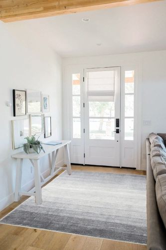 Wonnitar Modern Ombre 5x7 Grey Rugs for Living Room,Washable Large Bedroom Area Rug,Non-Slip Stain Resistant Dining Table Throw Mat,Non-Shedding Abstract Carpet for Entry Basement Dorm in White Scandinavian Entryway