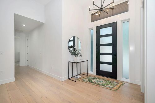 Forest Green   Hallway Area Rug in Modern White Entryway