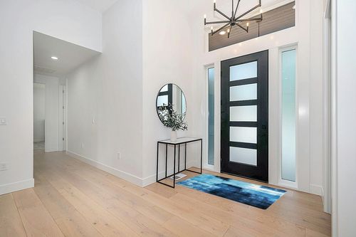 Lahome Modern Washable Living Room Rug - 3x5 Area Rugs for Bedroom Throw Non-Slip Thin Kitchen Rug Blue Abstract Print Office Rug Lightweight Soft Indoor Capet for Entryway Laundry Room Dining Room in Modern White Entryway