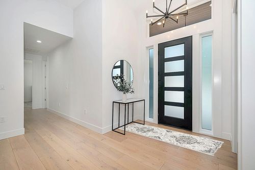 Odelia Vintage Bohemian Area Rug in Modern White Entryway