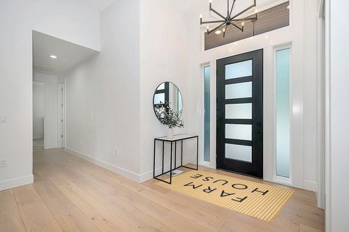 Farmhouse Ticking Farmhouse Chenille Area Rug-CRWN1468YE8 Gracie Oaks Rug Size ... in Modern White Entryway