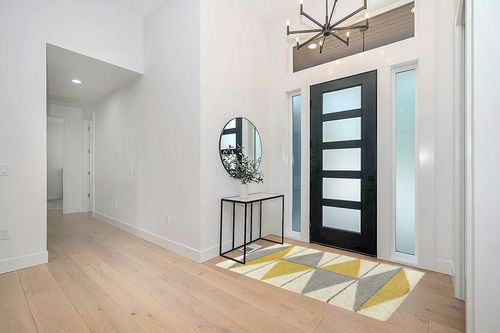 Balta Levine Yellow 4 ft. 4 in. x 6 ft. Geometric Indoor Area Rug in Modern White Entryway
