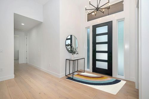 Sebuh Rainbow Area Rug Ebern Designs Rug Size: Rectangle 3'11" x 5'7" in Modern White Entryway